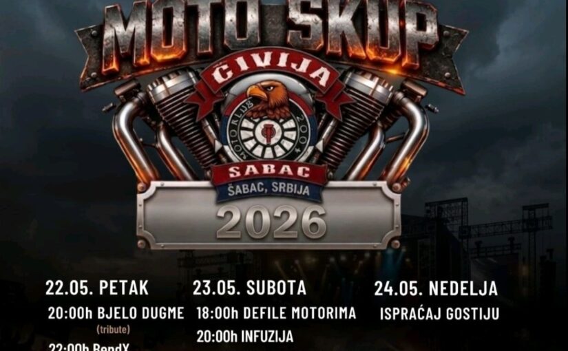 Čivija domaćin Moto skupa od 22. do 24. maja
